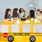 6 Ft School Bus Tablecloths Birthday Party Decorations (Yellow, Black, Red) 72.05"L x 29.92"W